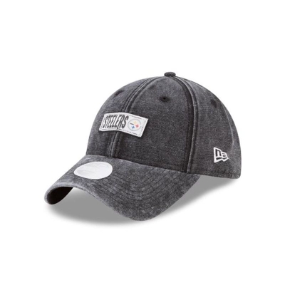 Pittsburgh Steelers Gorra | New Era NFL Rugged Tag 9twenty Adjustable Cap Mexico - Negros